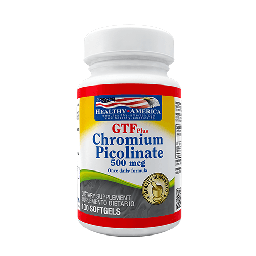 CHROMIUM PICOLINATE 500mcg x 100 cápsulas blandas