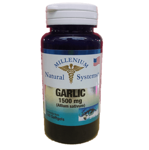Garlic 1500mg 100 Cápsulas - salud cardíaca y cardiovascular