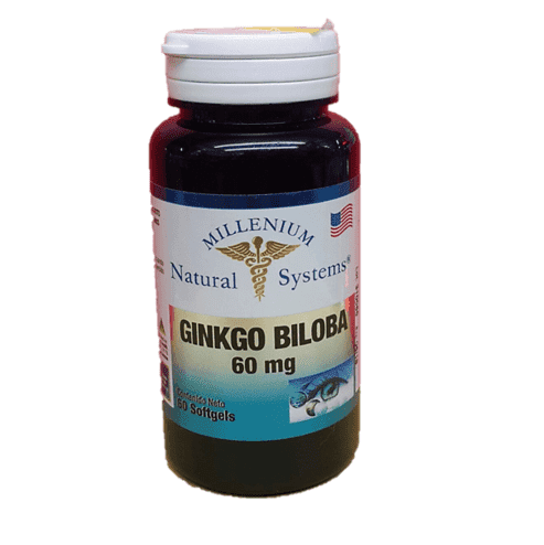 Ginkgo biloba, 60 mg, 60 cápsulas blandas Ayuda a la memoria y circulación Periférica