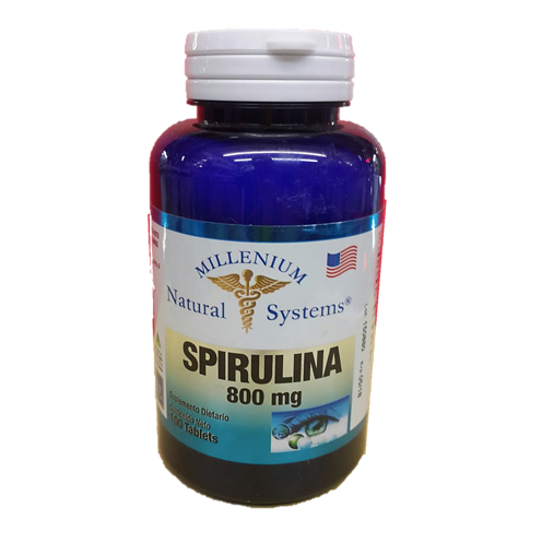 Spirulina 800 Mg 100 Cápsulas Natural Systems