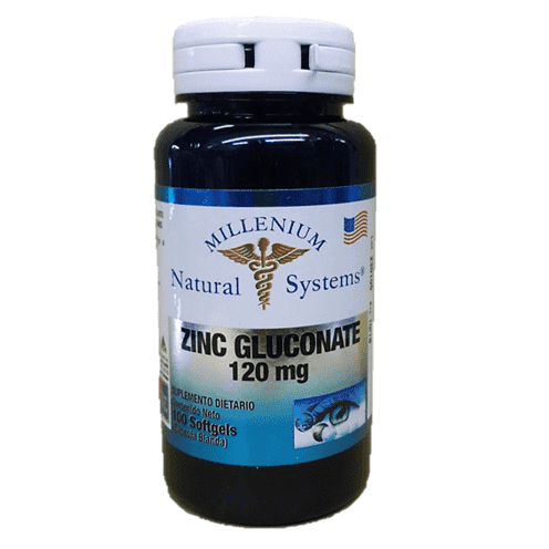 Zinc Gluconate 120 mg, 100 Softgels - Natural Systems