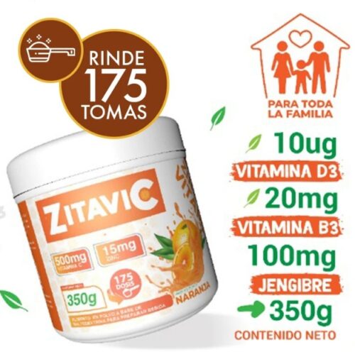 Vitamina C con Zinc Vitamina D3 y Jengibre 350g - Imagen 3